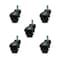 Service Caster 2 Inch Gloss Black Hooded Grip Ring Ball Casters, 5PK SCC-GR01S20-POS-GB-716-5 - alternate 1